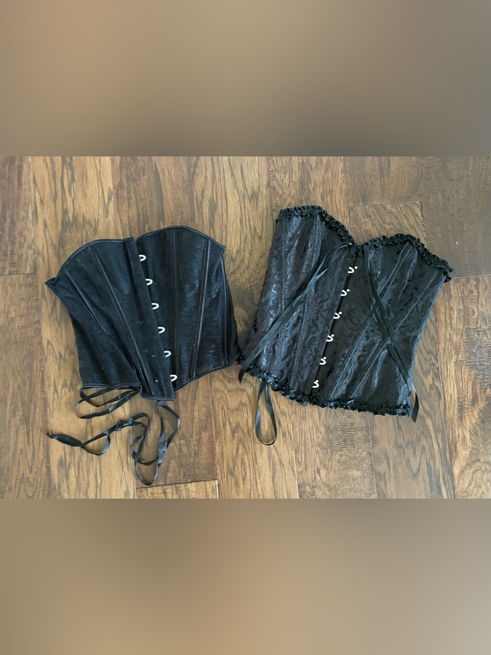 Black Floral Corset Set XL -Set of 2